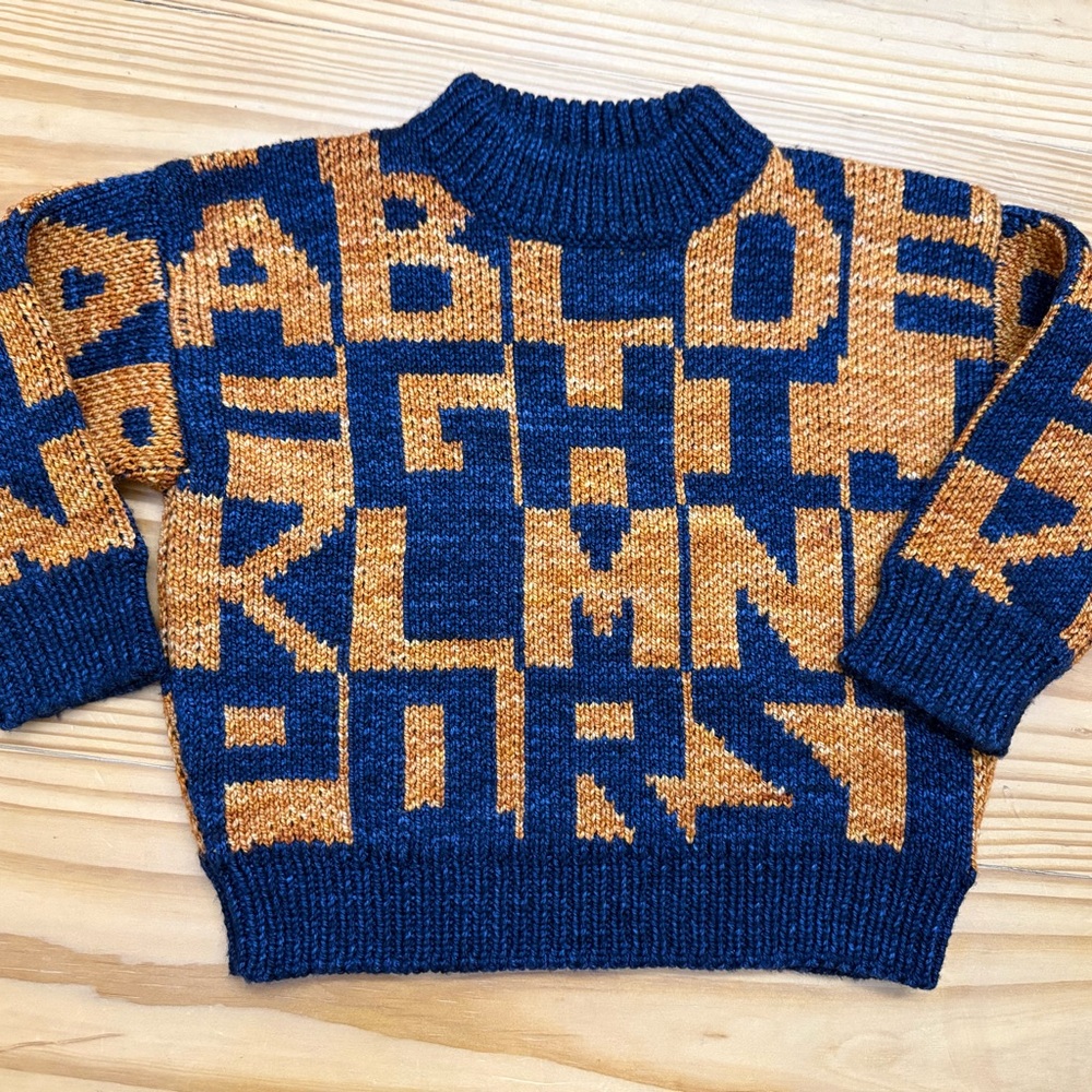 Misha and Puff Merino Wool Alphabet Sweater